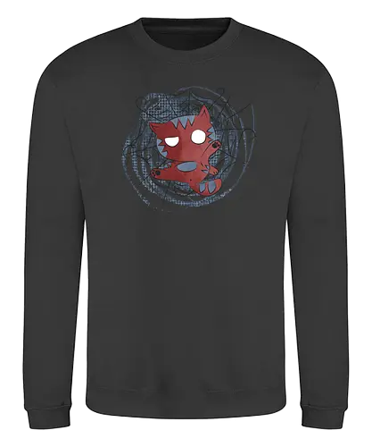 Spidercat - katze, cat, catman, mashup, cute - Sweatshirt