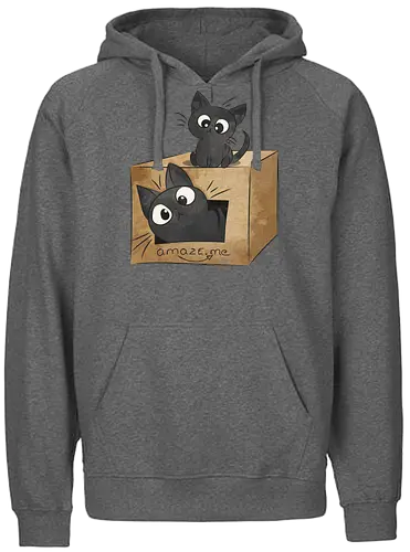 Amaze_me - katze, cat, neko, karton, meme, box, online shop, shopping - Fairtrade Hoodie