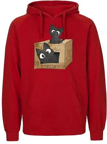 Amaze_me - katze, cat, neko, karton, meme, box, online shop, shopping - Fairtrade Hoodie