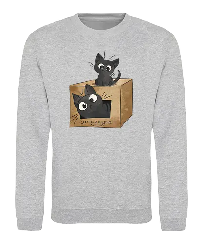 Amaze_me - katze, cat, neko, karton, meme, box, online shop, shopping - Sweatshirt