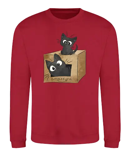 Amaze_me - katze, cat, neko, karton, meme, box, online shop, shopping - Sweatshirt