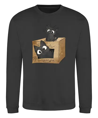 Amaze_me - katze, cat, neko, karton, meme, box, online shop, shopping - Sweatshirt