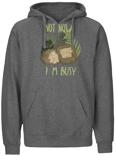 Busy Hedgehog - hedgehog, igel, cute, kawaii, Busy, sleep - Fairtrade Hoodie