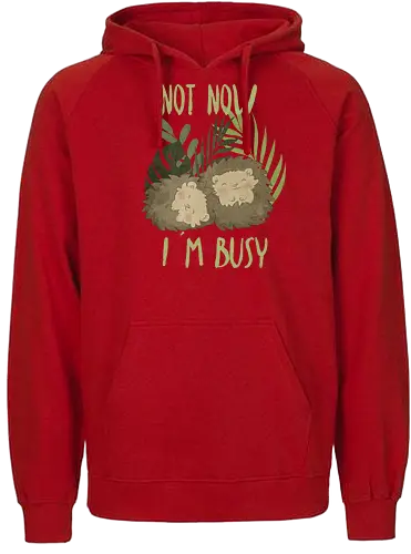 Busy Hedgehog - hedgehog, igel, cute, kawaii, Busy, sleep - Fairtrade Hoodie