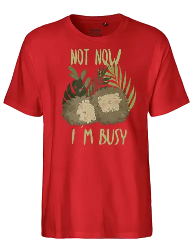 Busy Hedgehog - hedgehog, igel, cute, kawaii, Busy, sleep - Fairtrade T-Shirt