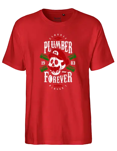 Plumber Forever - mario, luigi, kart, classic, games, gaming, retro - Fairtrade T-Shirt