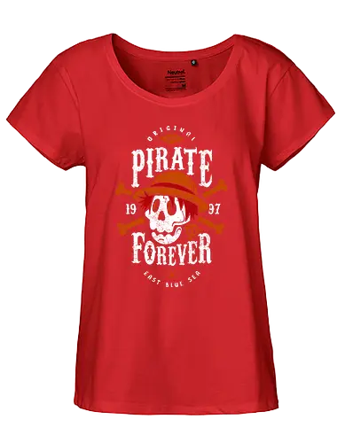Wanted Pirate Forever - monkey d. ruffy, lorenor zorro, nami, sanji, nico robin, st blue s - Fairtrade Girl Shirt