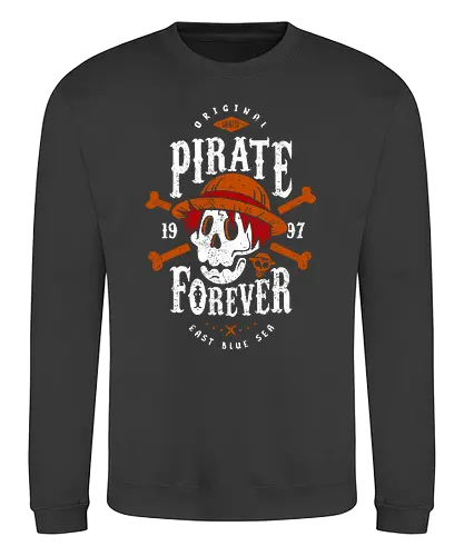 Wanted Pirate Forever - monkey d. ruffy, lorenor zorro, nami, sanji, nico robin, st blue s - Sweatshirt