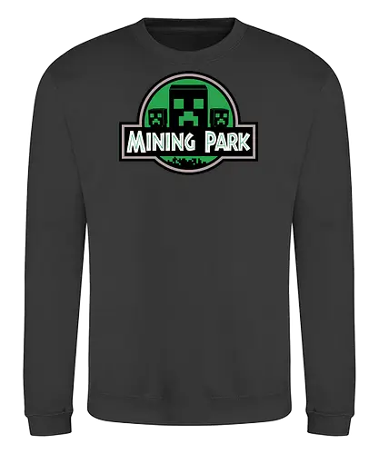 Mining Park - minecraft, creeper, mashup, Jurassic - Sweatshirt