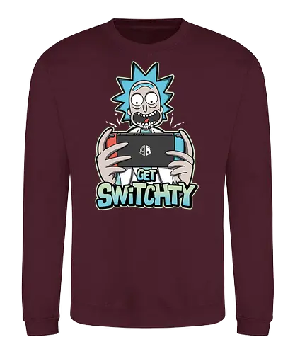 Get Switchy - rick, morty, switch, schwifty, adult swim, mashup, gaming, console - Sweatshirt