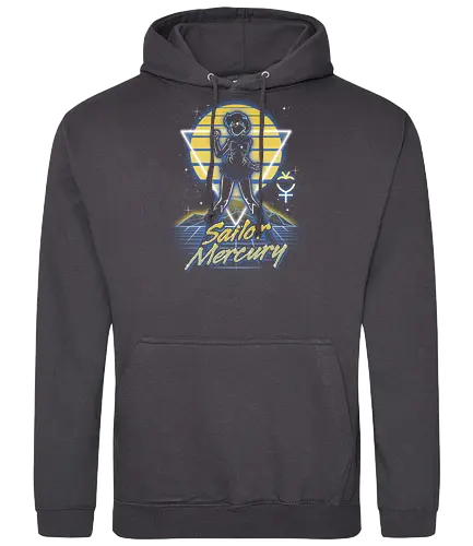 Retro Mercury Guardian - sailor, moon, merkur, Magical Girl, anime - Standard Hoodie
