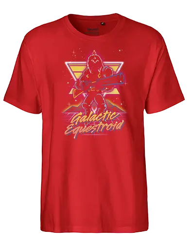Retro Galactic Equestroid - Brave, 80s, star, equestroid, horse - Fairtrade T-Shirt