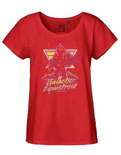 Retro Galactic Equestroid - Brave, 80s, star, equestroid, horse - Fairtrade Girl Shirt