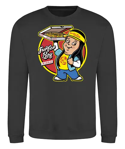 Pizza Boy - stranger, pizza, surfer, argyle - Sweatshirt