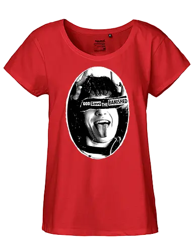 God Save the Banished - Eddie Munson, Hellfire Club, god save the queen, stranger, things - Fairtrade Girl Shirt