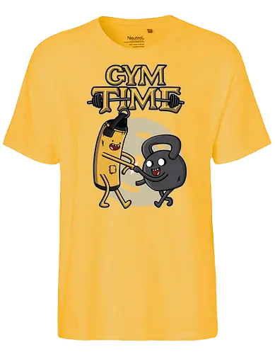 Gym Time - gym, adventure, cartoon, fitConsoles - Fairtrade T-Shirt