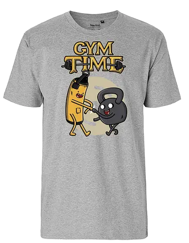 Gym Time - gym, adventure, cartoon, fitConsoles - Fairtrade T-Shirt