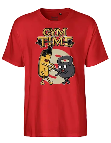 Gym Time - gym, adventure, cartoon, fitConsoles - Fairtrade T-Shirt
