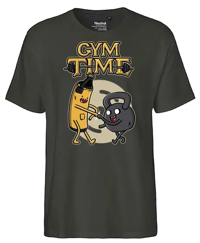 Gym Time - gym, adventure, cartoon, fitConsoles - Fairtrade T-Shirt