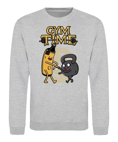 Gym Time - gym, adventure, cartoon, fitConsoles - Sweatshirt