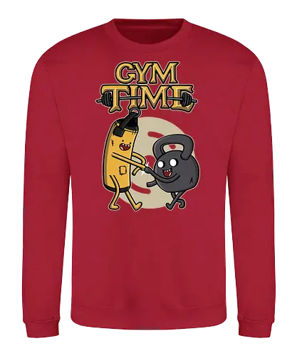 Gym Time - gym, adventure, cartoon, fitConsoles - Sweatshirt