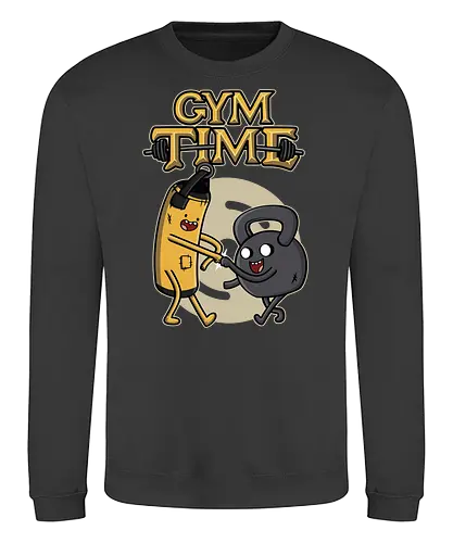 Gym Time - gym, adventure, cartoon, fitConsoles - Sweatshirt