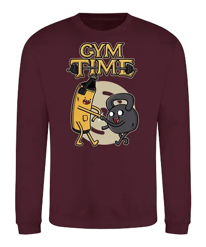 Gym Time - gym, adventure, cartoon, fitConsoles - Sweatshirt