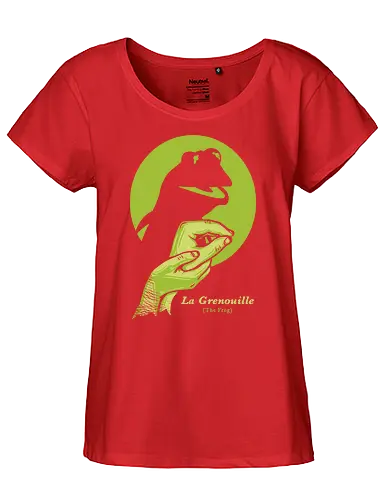 La Grenouille - Frog, Frosch, puppet, puppe - Fairtrade Girl Shirt