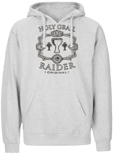 Holy Grail Raider - indy, indiana, retro, movie, joConsole - Fairtrade Hoodie
