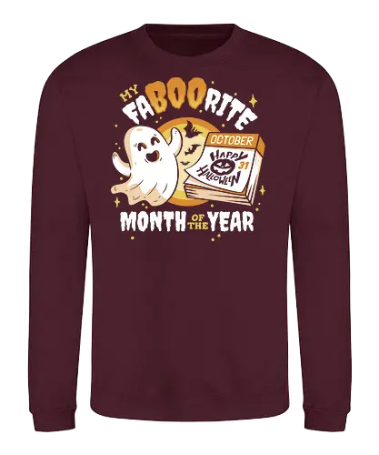 FaBOOrite Month - spooky, ghost, October - Sweatshirt