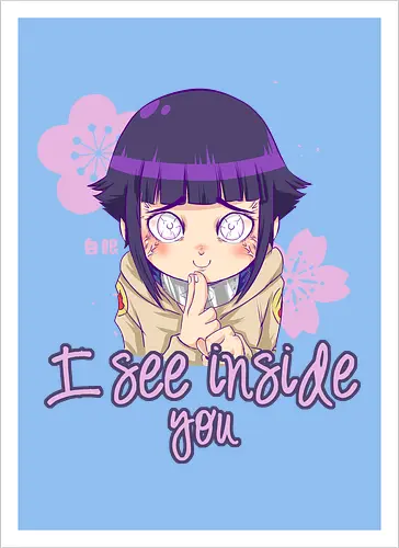 I See Inside You - hinata, shipuuden, manga, anime, psychodelicia - Kunstdruck