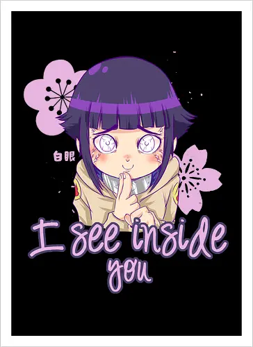 I See Inside You - hinata, shipuuden, manga, anime, psychodelicia - Kunstdruck