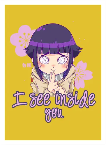 I See Inside You - hinata, shipuuden, manga, anime, psychodelicia - Kunstdruck