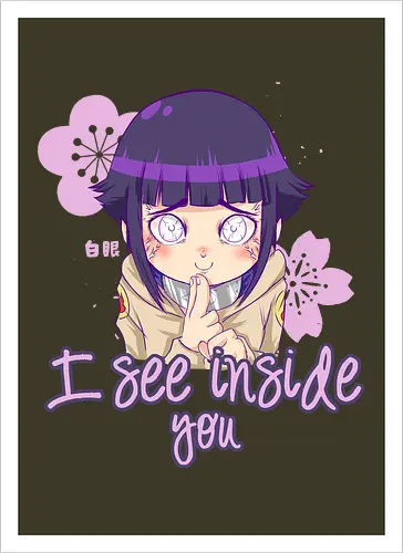 I See Inside You - hinata, shipuuden, manga, anime, psychodelicia - Kunstdruck
