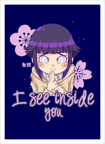 I See Inside You - hinata, shipuuden, manga, anime, psychodelicia - Kunstdruck