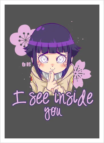 I See Inside You - hinata, shipuuden, manga, anime, psychodelicia - Kunstdruck