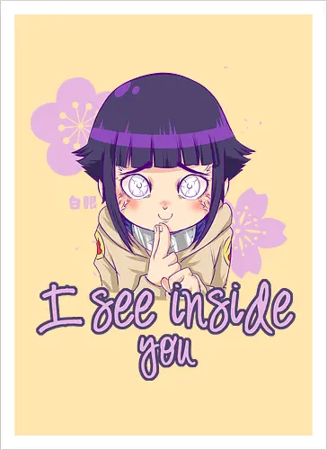 I See Inside You - hinata, shipuuden, manga, anime, psychodelicia - Kunstdruck