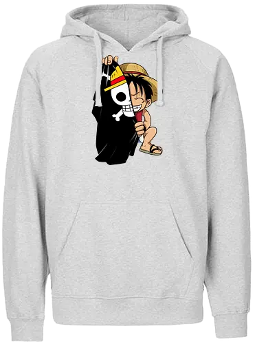 Luffy - ruffy, pirate, anime, manga, wan pisu, psychodelicia - Fairtrade Hoodie