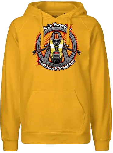 Hello Traveler - claptrap, pandora, Gaming - Fairtrade Hoodie