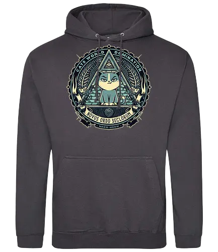 Illumeownati - illuminati, katze, verschwörung, geheimbund, weltherrschaft, cat - Standard Hoodie