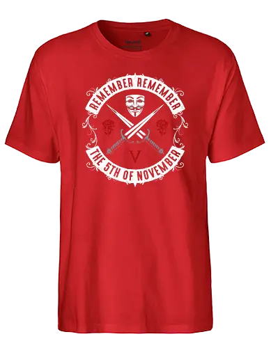 November V - v, vendetta, comic, film - Fairtrade T-Shirt