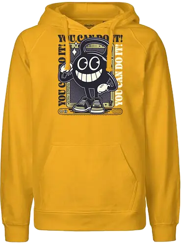 Stay Strong - Fitness Motivation Cartoon - gym, You can do it, motivation, fitness - Fairtrade Hoodie