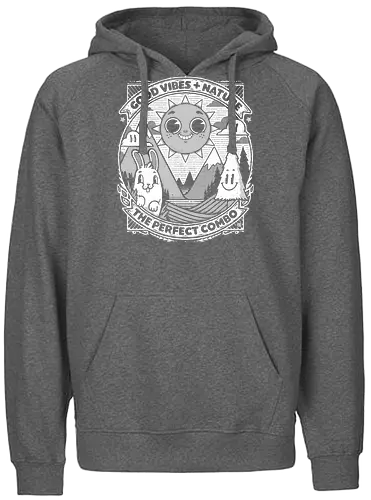 Good Vibes Nature - retro, vibe, nature, hiking - Fairtrade Hoodie