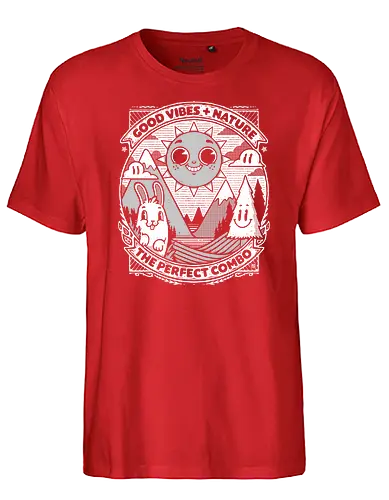 Good Vibes Nature - retro, vibe, nature, hiking - Fairtrade T-Shirt