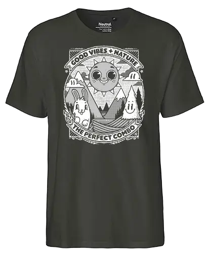 Good Vibes Nature - retro, vibe, nature, hiking - Fairtrade T-Shirt