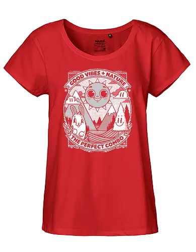 Good Vibes Nature - retro, vibe, nature, hiking - Fairtrade Girl Shirt