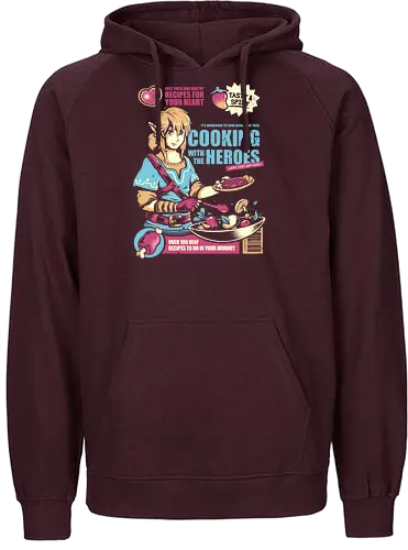 Cooking With the Heroes - skyloft, cooking, gaming, classic gaming, retrogaming, Hero of Time, ting, cerls, Breath - Fairtrade Hoodie
