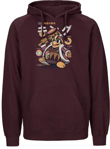 Dedezilla - gaming, ilustrata, kaiju, king dedede, video game, Pink's adventure, Pink's drm land - Fairtrade Hoodie