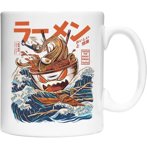 Great Ramen Off Kanagawa - hokusai, ilustrata, ramen, ramen noodles