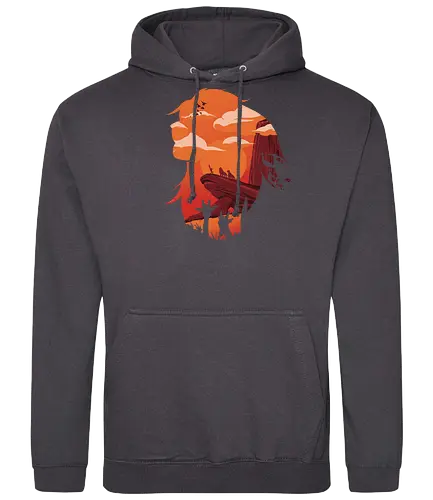 Circle of Life - film, ilustrata, movies, silhouette, löwe, lion, zeichentrick, klassiker, classic movie, cartoon, trickfilm - Standard Hoodie